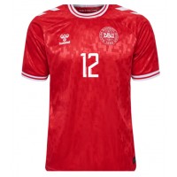 Dánsko Kasper Dolberg #12 Domáci futbalový dres ME 2024 Krátky Rukáv